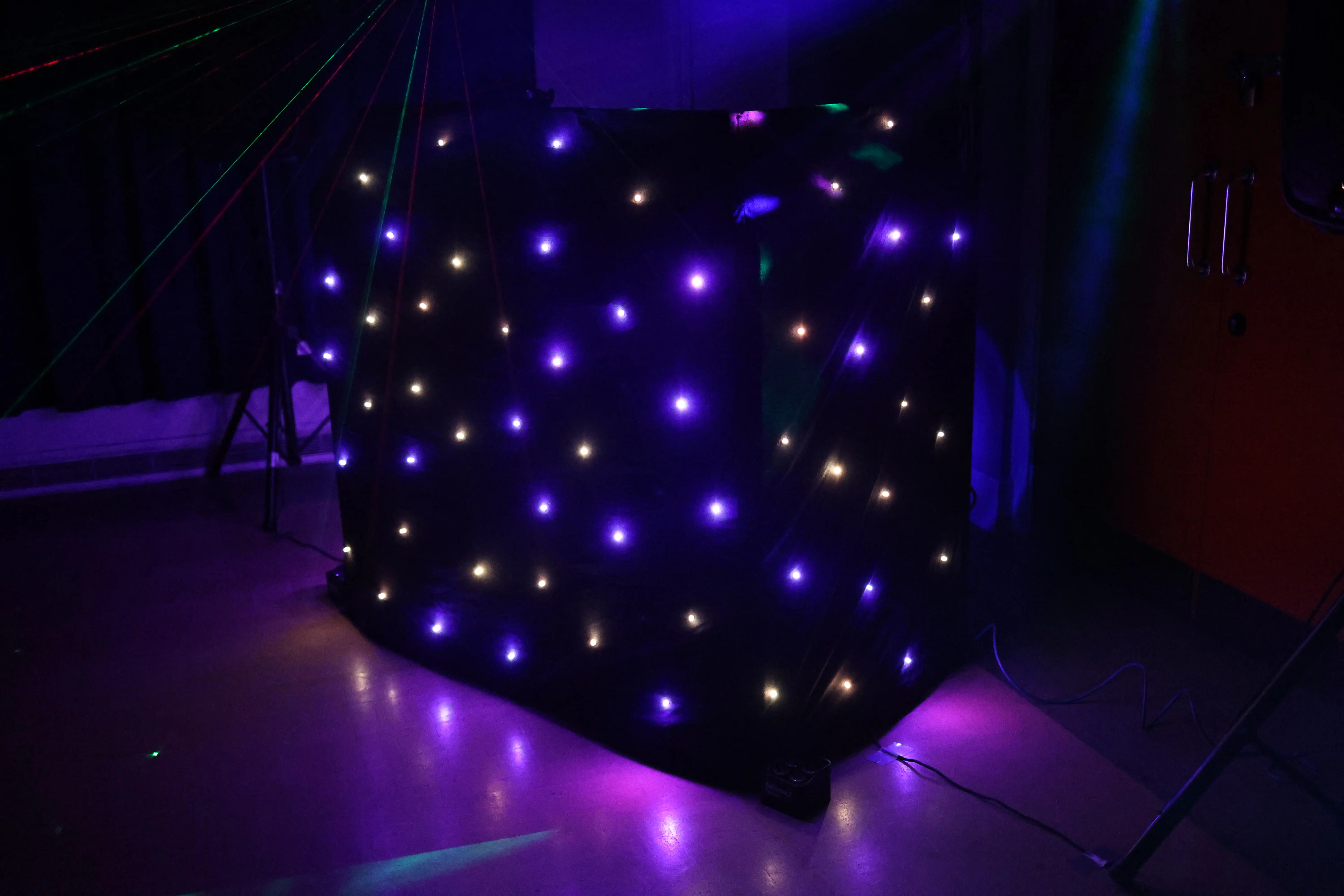 dj rig in multi-colour phase of its dancing